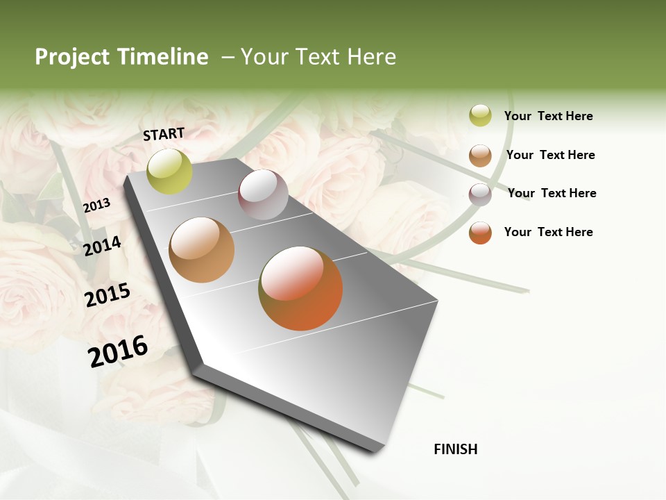 Rose Fresh Bouquet PowerPoint Template