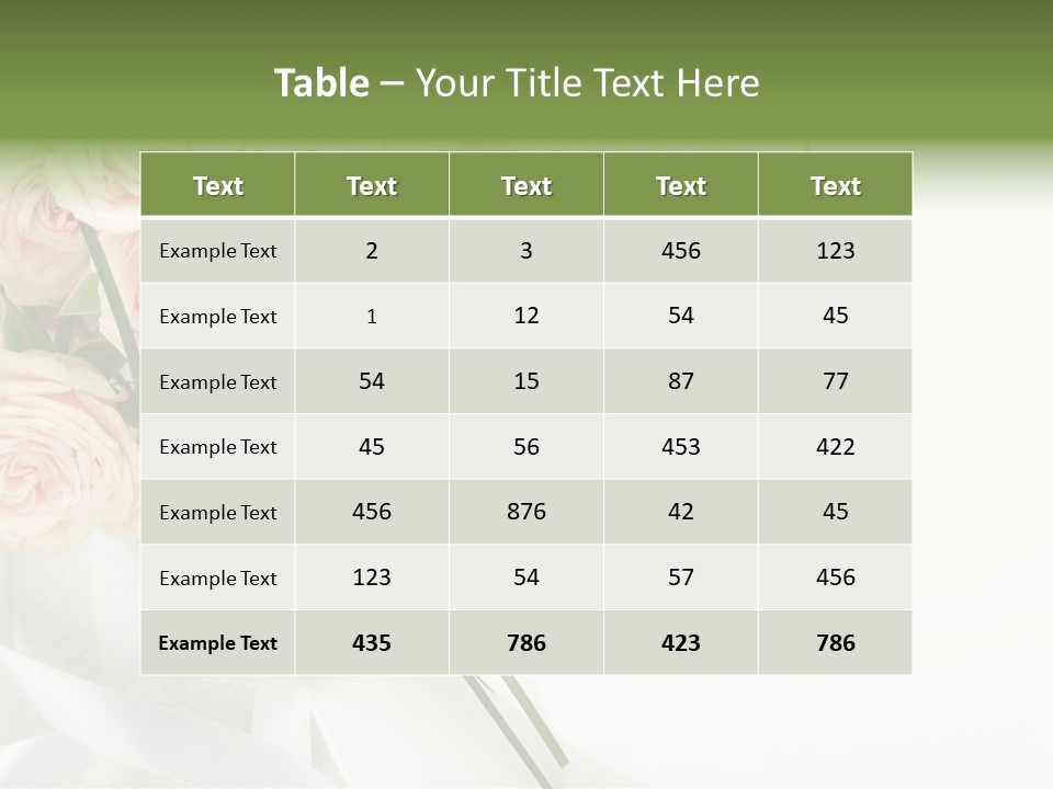 Rose Fresh Bouquet PowerPoint Template