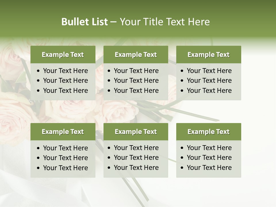 Rose Fresh Bouquet PowerPoint Template