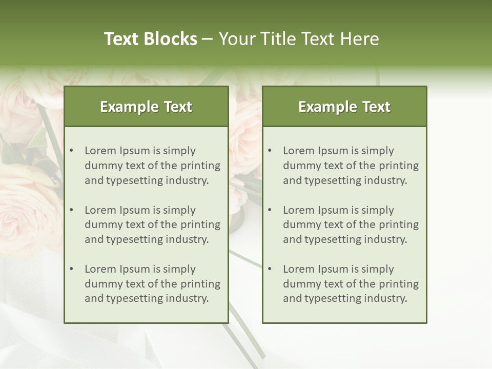 Rose Fresh Bouquet PowerPoint Template