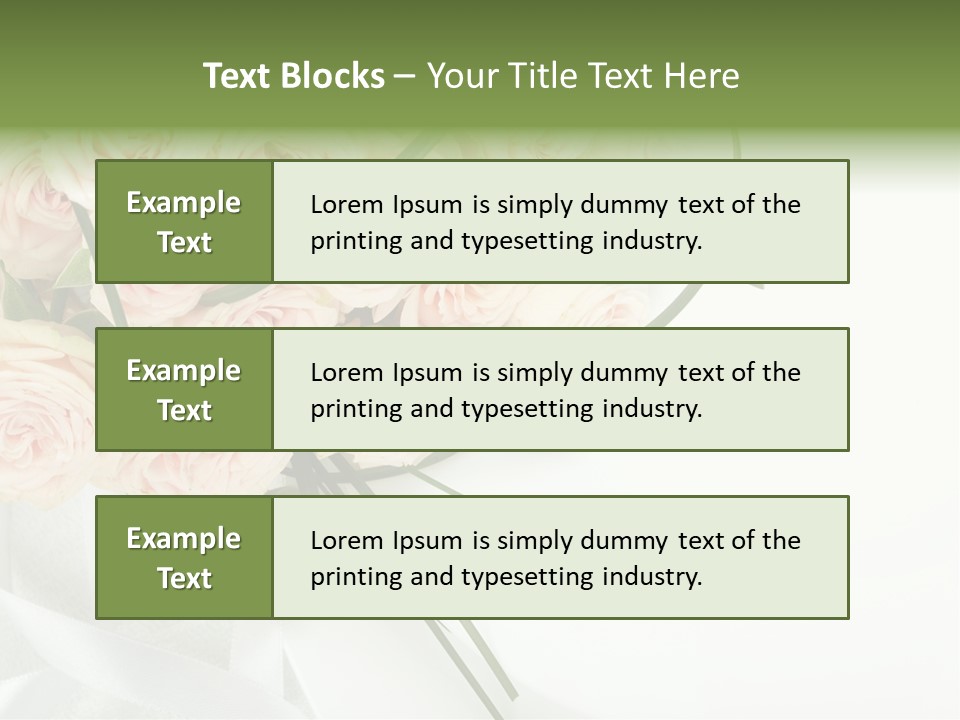 Rose Fresh Bouquet PowerPoint Template