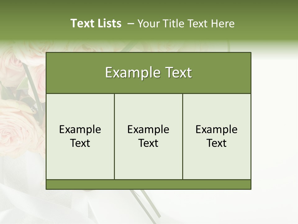 Rose Fresh Bouquet PowerPoint Template