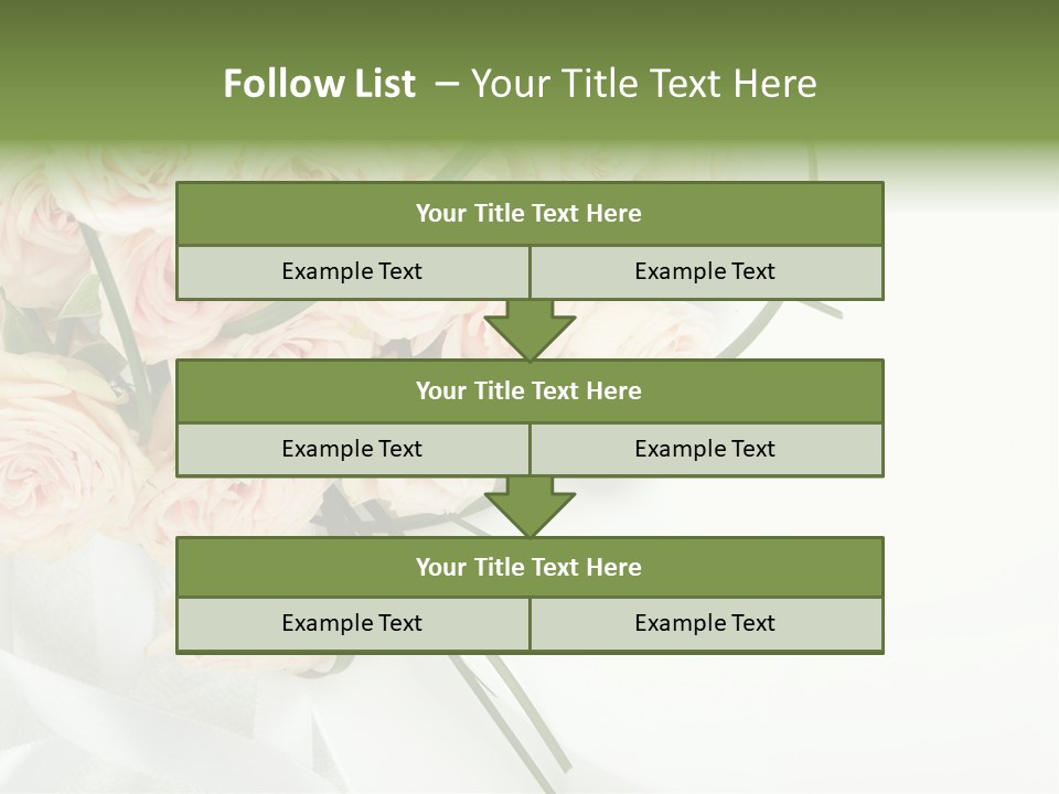 Rose Fresh Bouquet PowerPoint Template