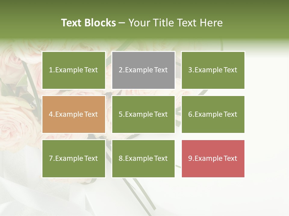 Rose Fresh Bouquet PowerPoint Template