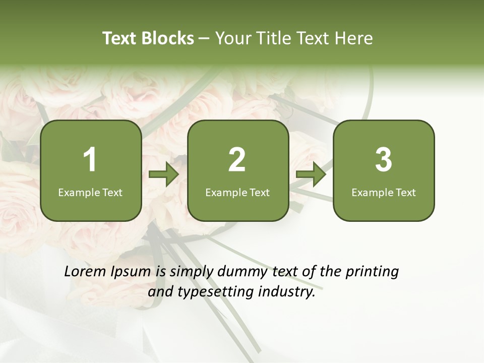 Rose Fresh Bouquet PowerPoint Template