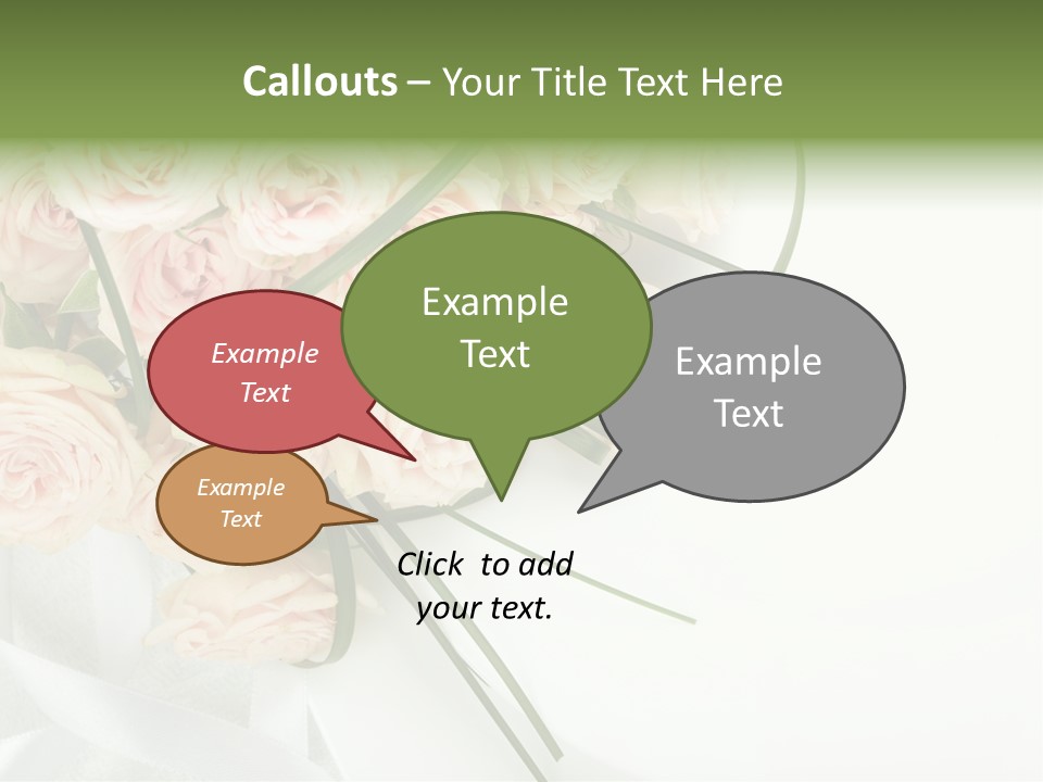 Rose Fresh Bouquet PowerPoint Template