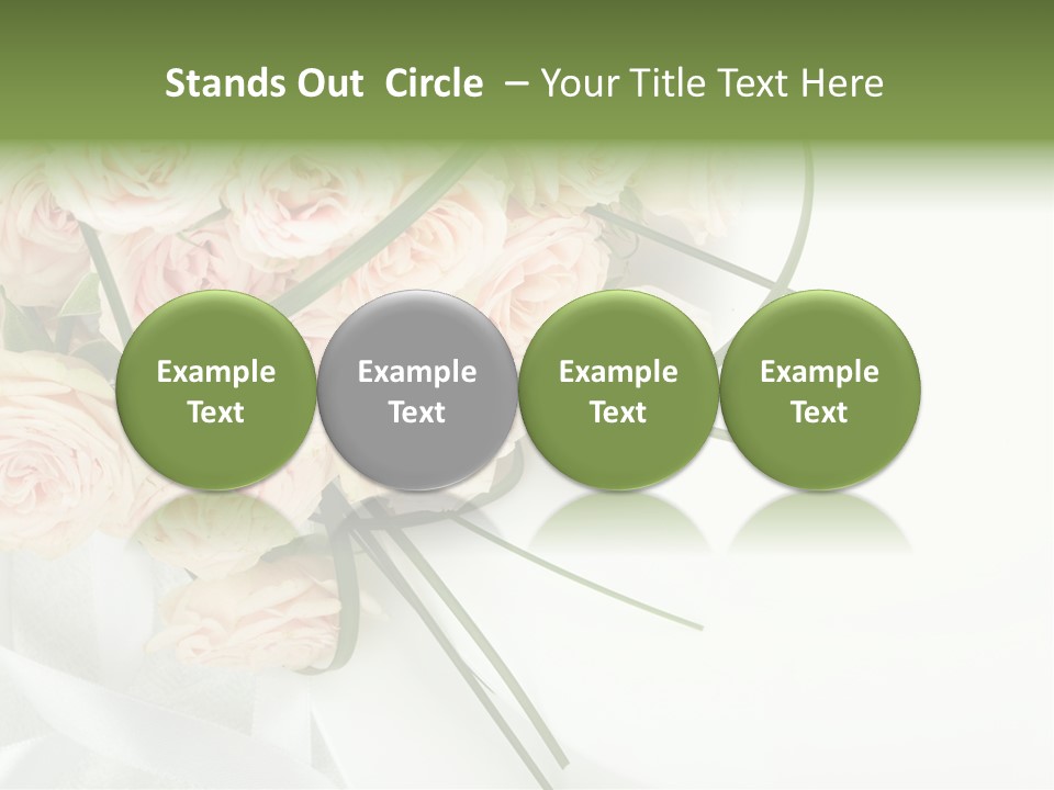 Rose Fresh Bouquet PowerPoint Template