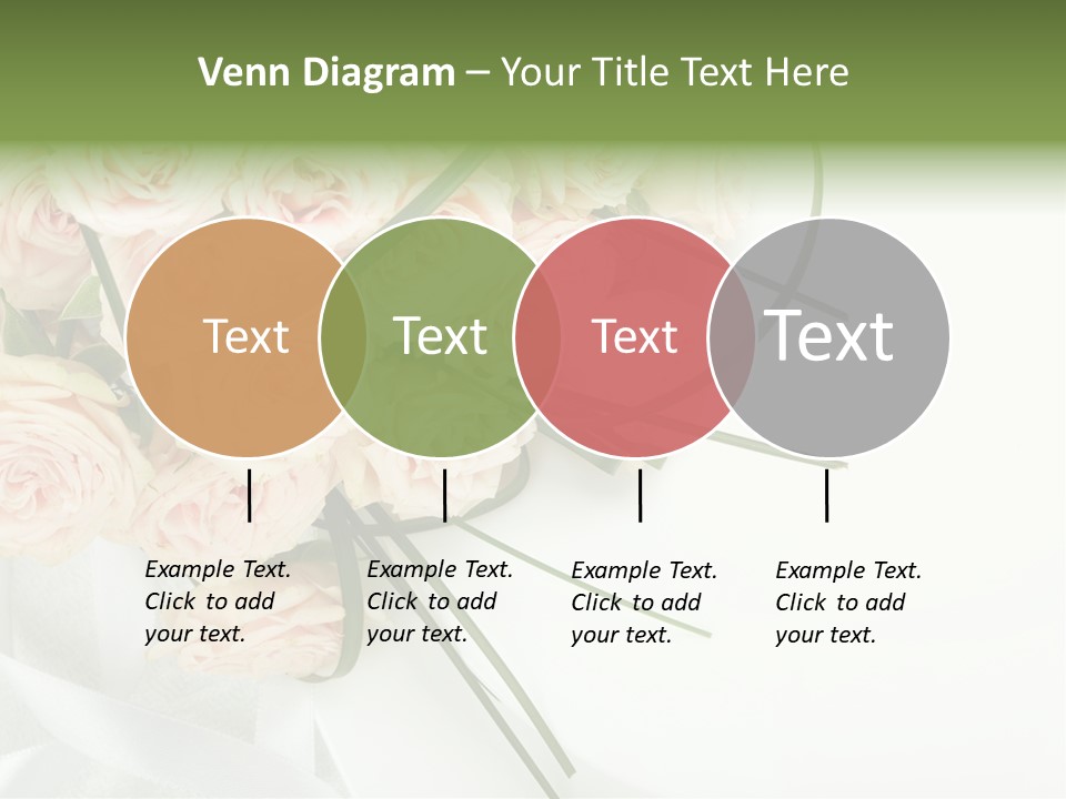 Rose Fresh Bouquet PowerPoint Template