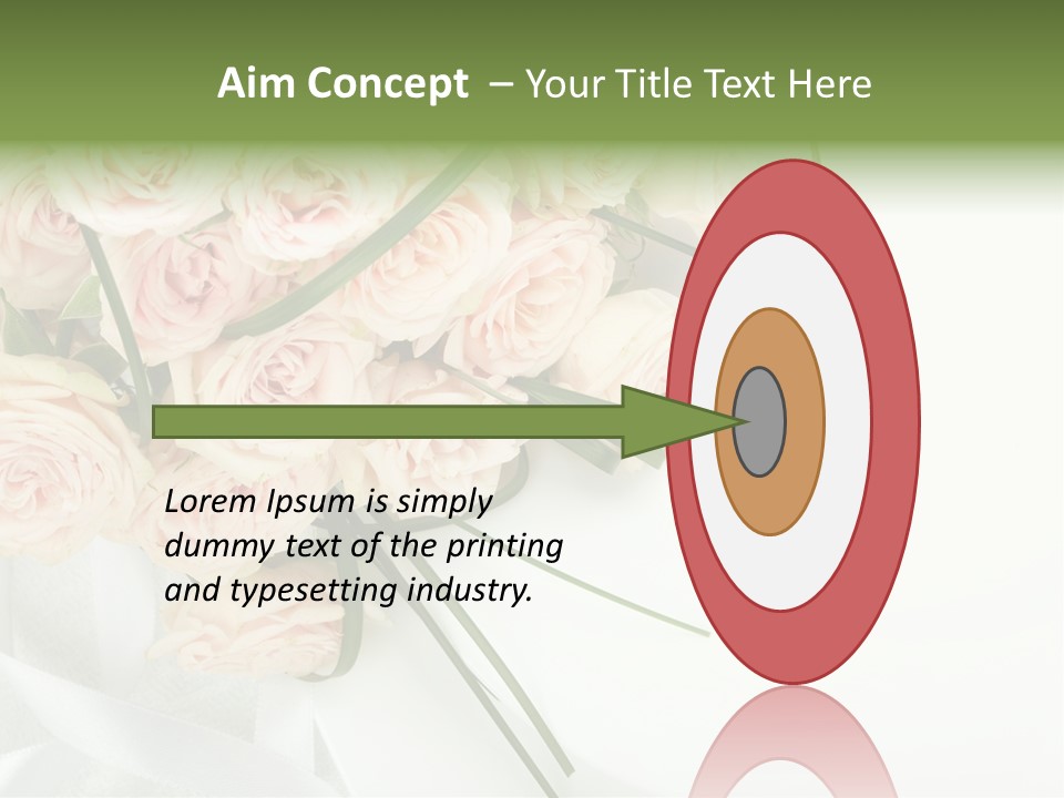 Rose Fresh Bouquet PowerPoint Template