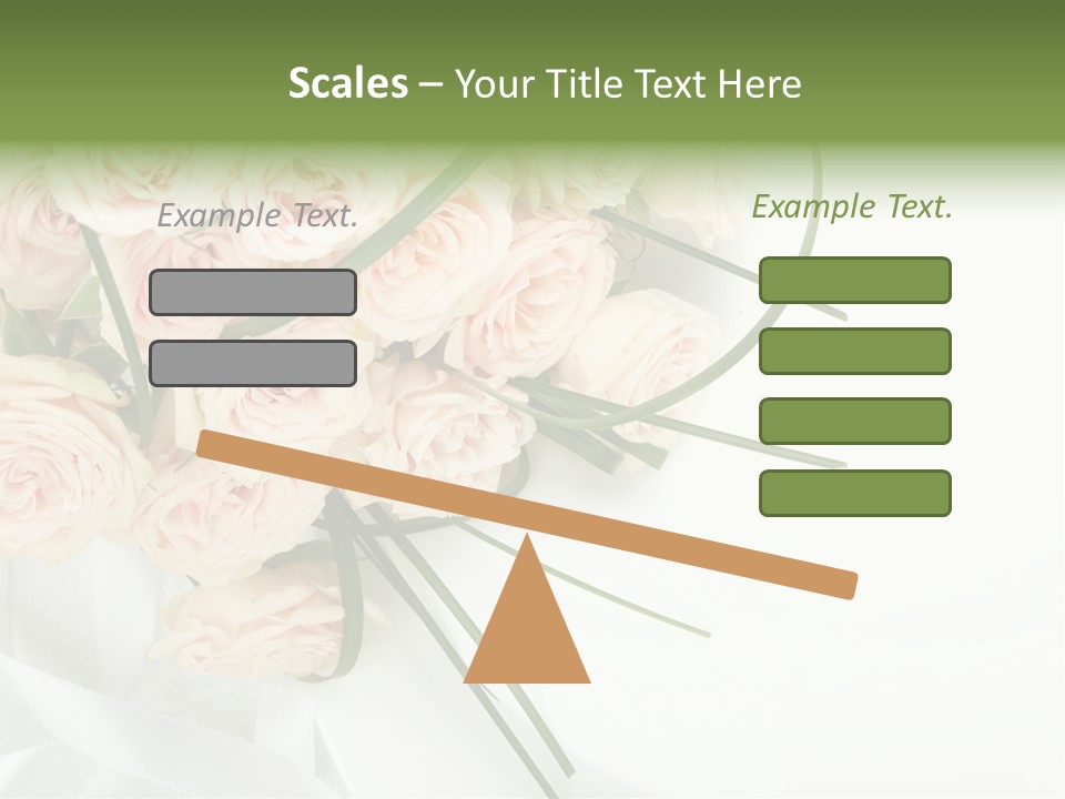 Rose Fresh Bouquet PowerPoint Template