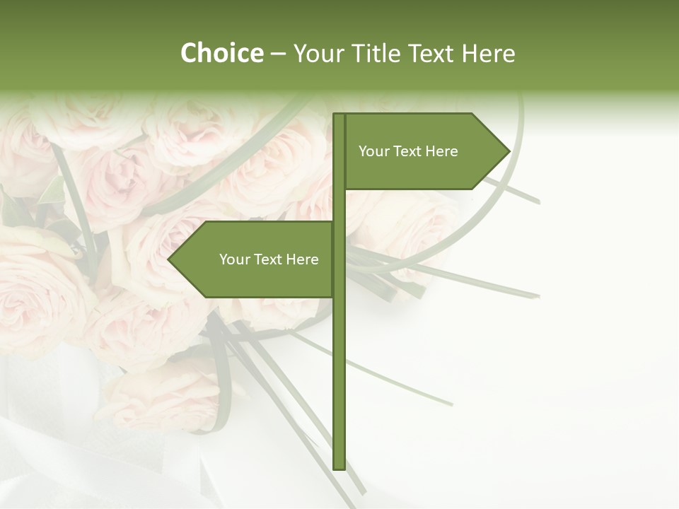 Rose Fresh Bouquet PowerPoint Template