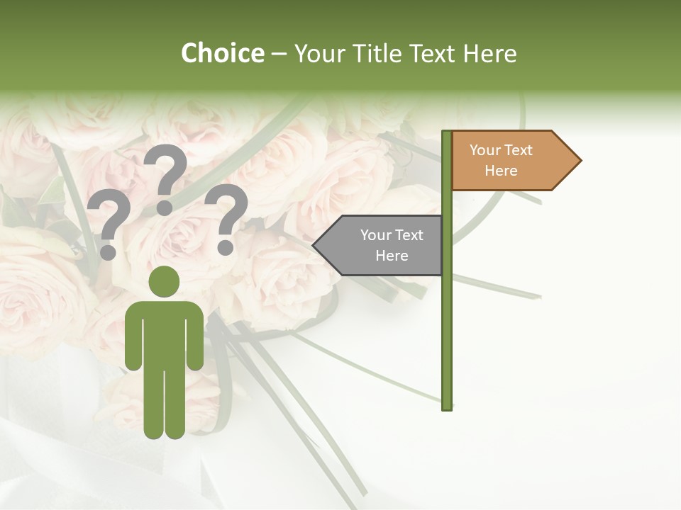 Rose Fresh Bouquet PowerPoint Template