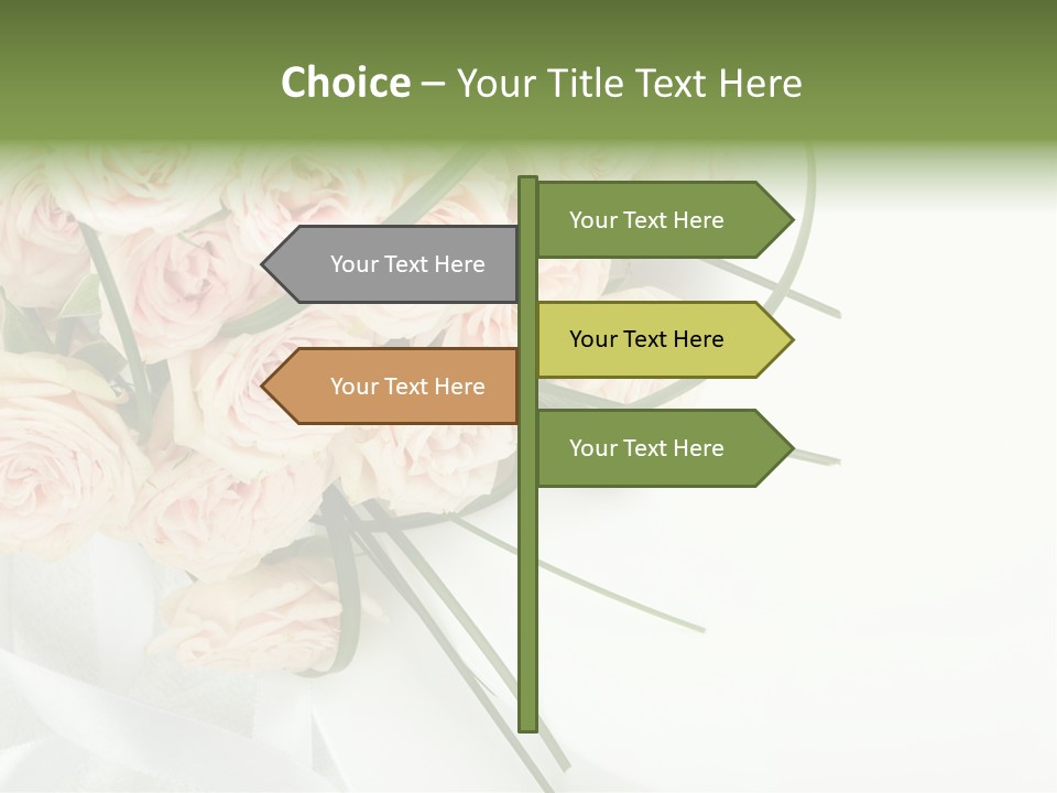 Rose Fresh Bouquet PowerPoint Template