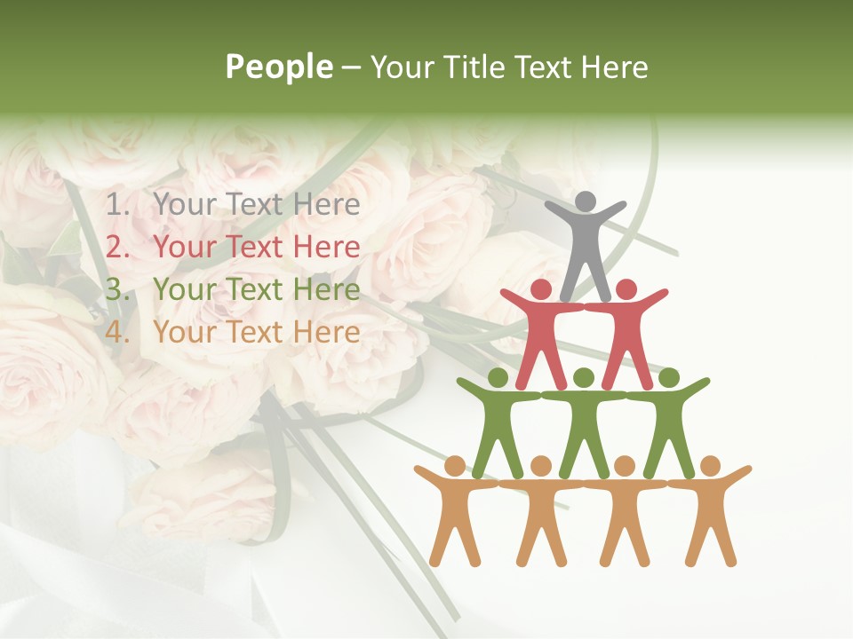 Rose Fresh Bouquet PowerPoint Template