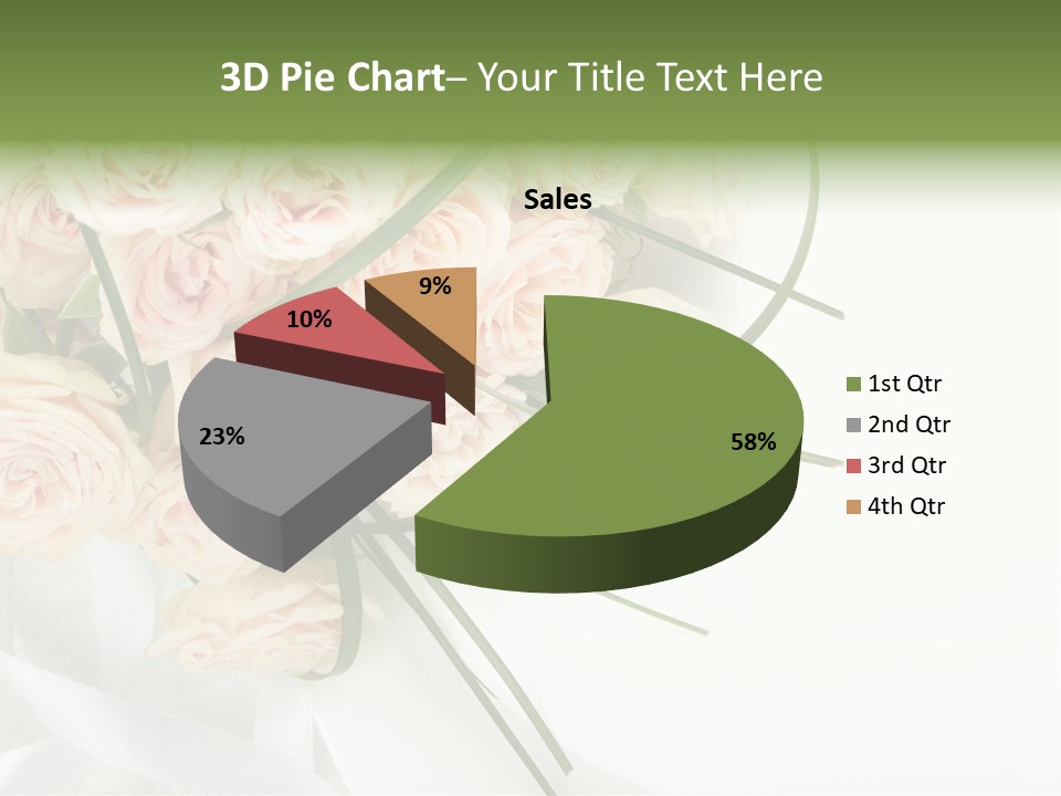Rose Fresh Bouquet PowerPoint Template