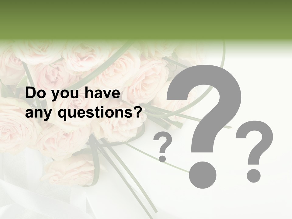 Rose Fresh Bouquet PowerPoint Template