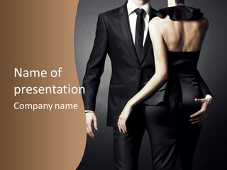 Pose Elegance Pair PowerPoint Template