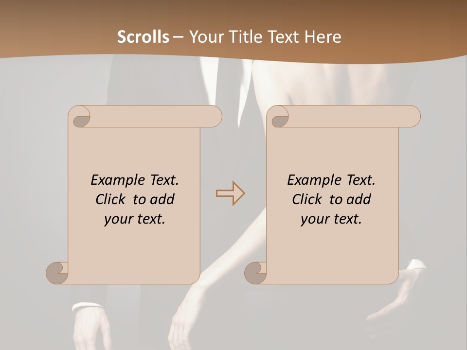 Pose Elegance Pair PowerPoint Template