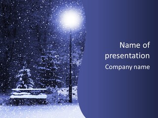 Night Frost Cold PowerPoint Template