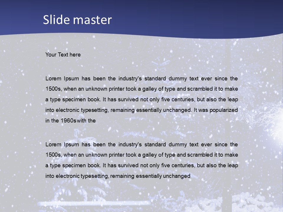 Night Frost Cold PowerPoint Template