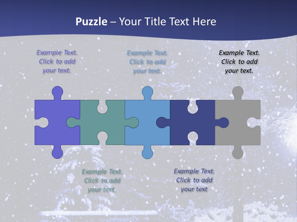 Night Frost Cold PowerPoint Template