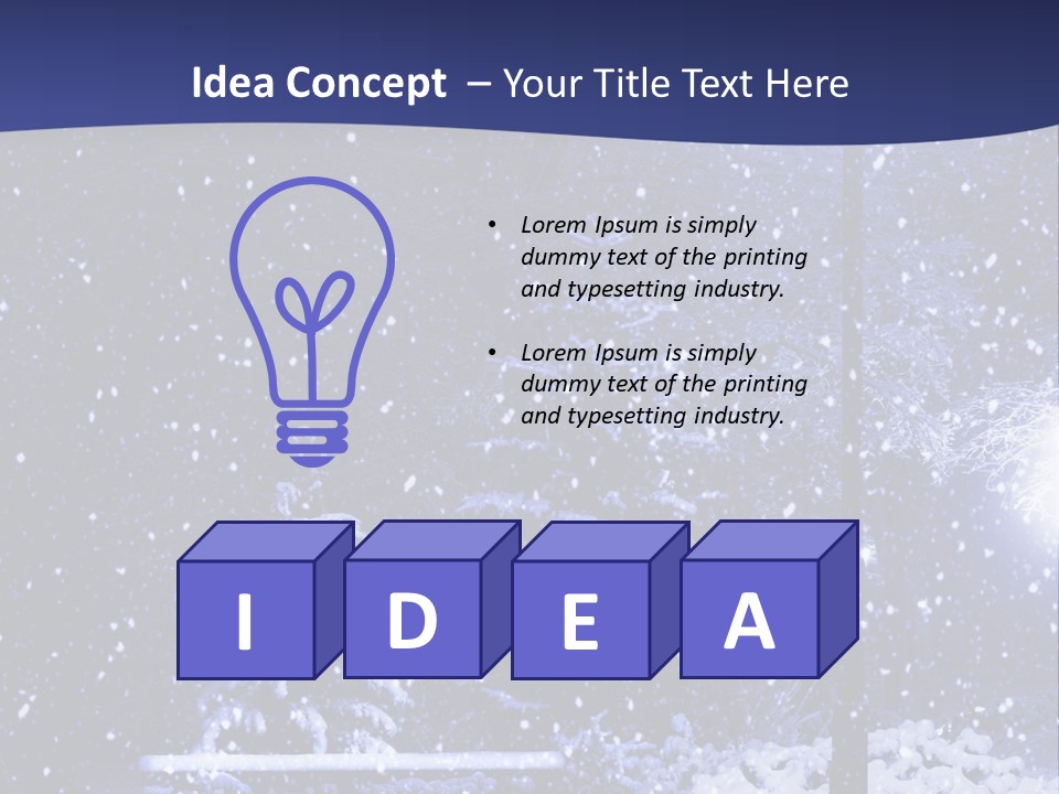 Night Frost Cold PowerPoint Template