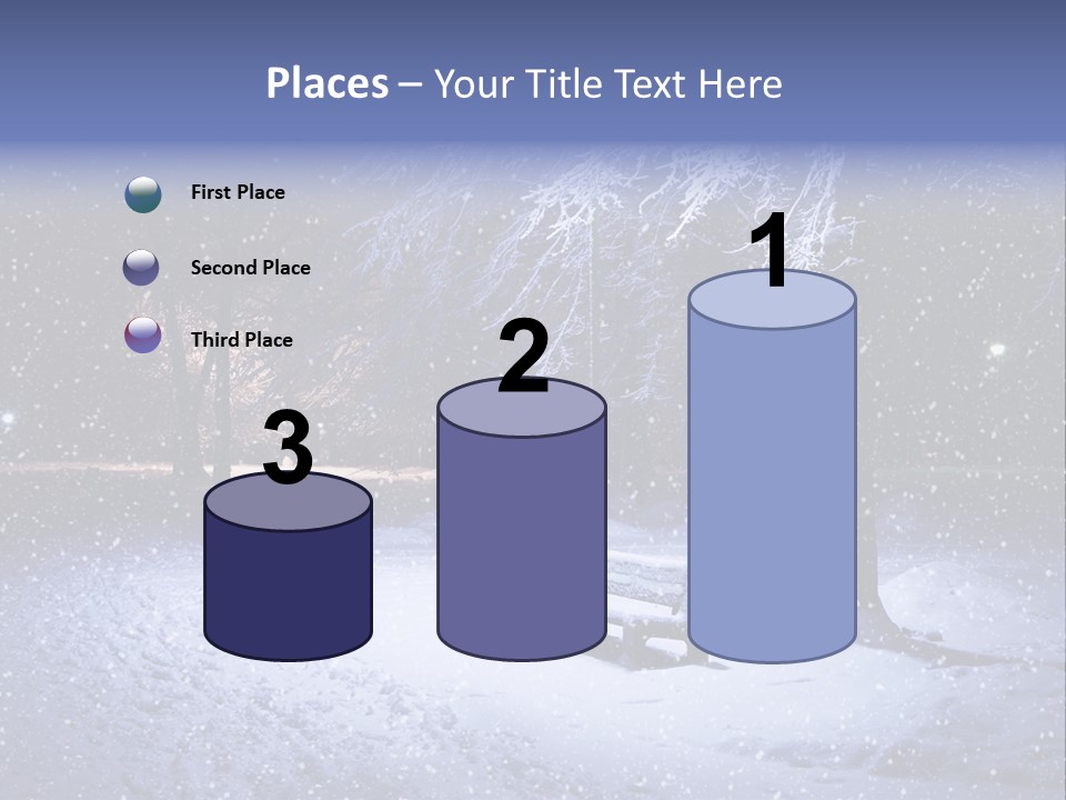 Landscape Snowing Nature PowerPoint Template