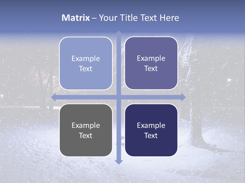 Landscape Snowing Nature PowerPoint Template