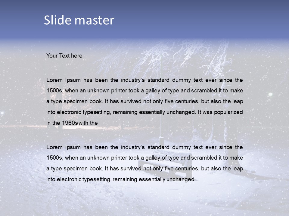 Landscape Snowing Nature PowerPoint Template