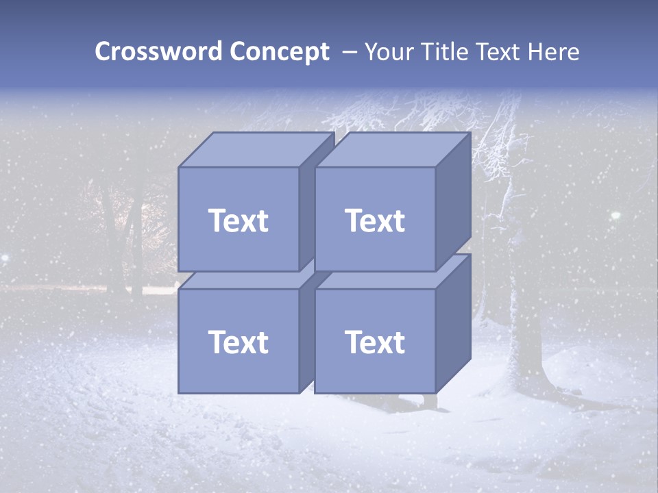 Landscape Snowing Nature PowerPoint Template