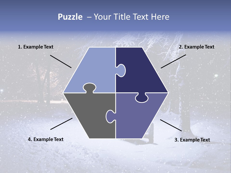 Landscape Snowing Nature PowerPoint Template