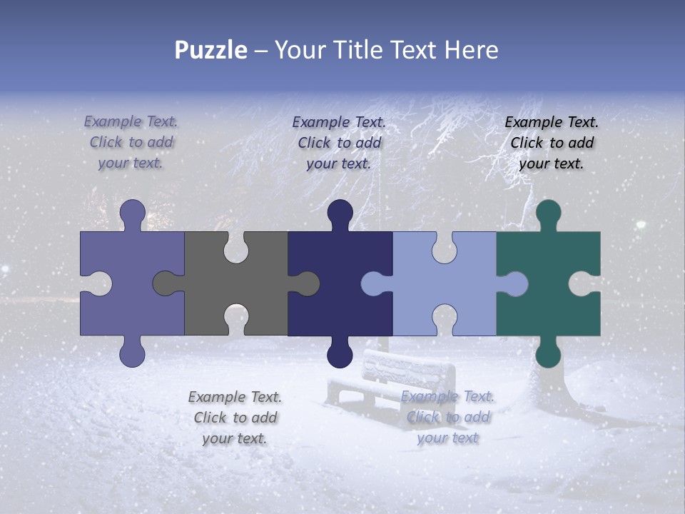 Landscape Snowing Nature PowerPoint Template