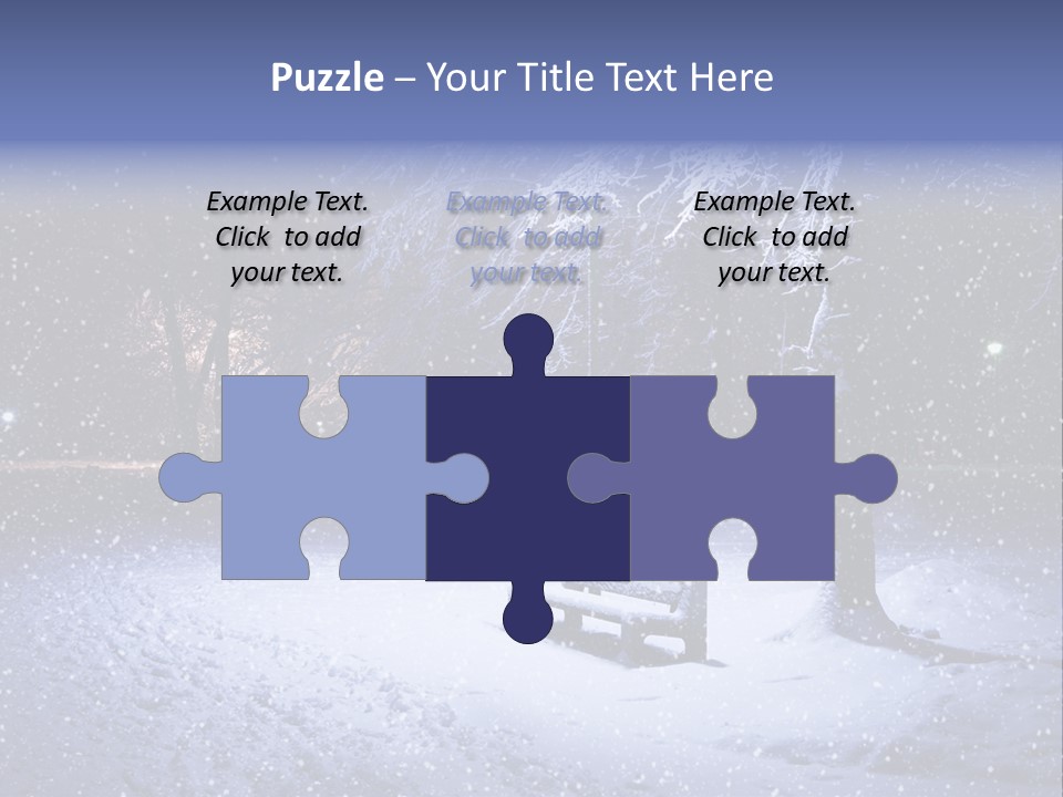 Landscape Snowing Nature PowerPoint Template