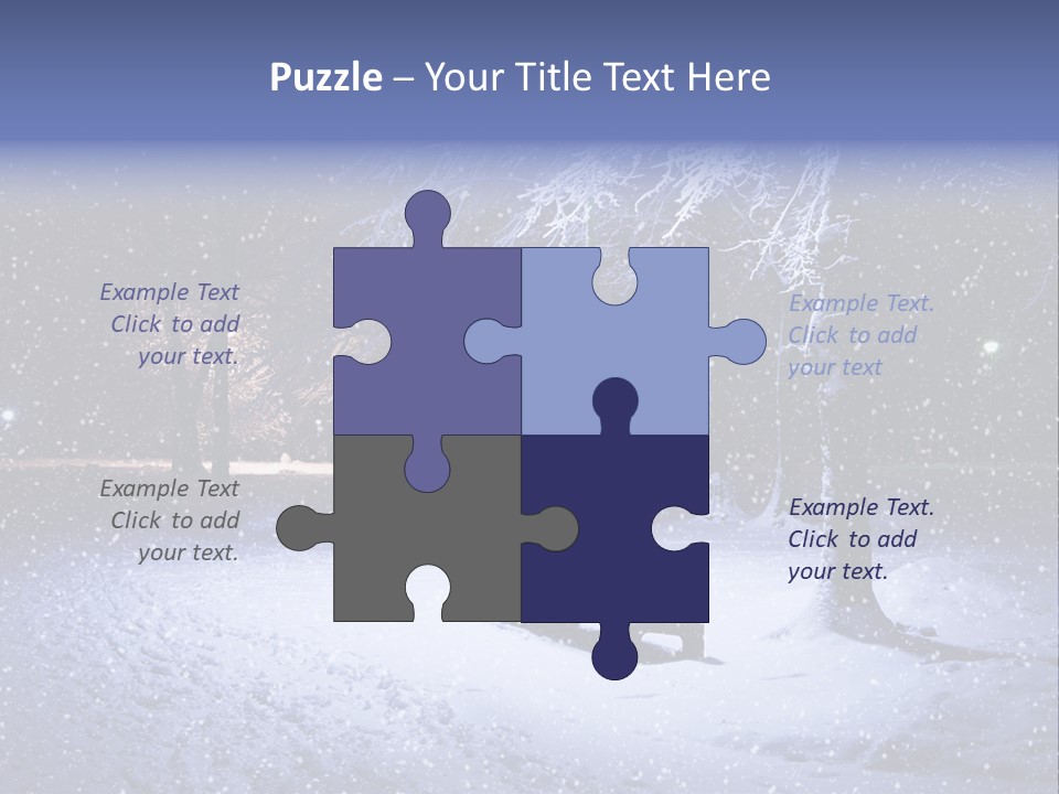 Landscape Snowing Nature PowerPoint Template