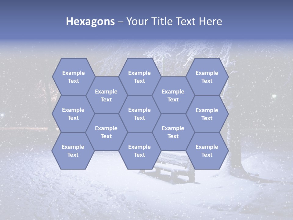 Landscape Snowing Nature PowerPoint Template