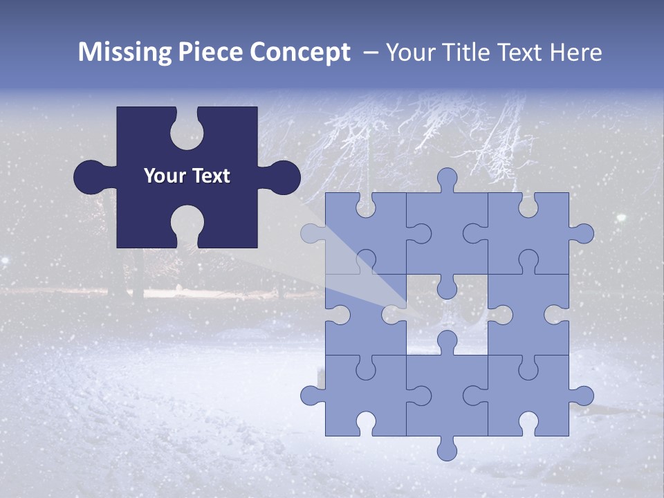 Landscape Snowing Nature PowerPoint Template