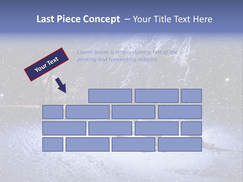 Landscape Snowing Nature PowerPoint Template