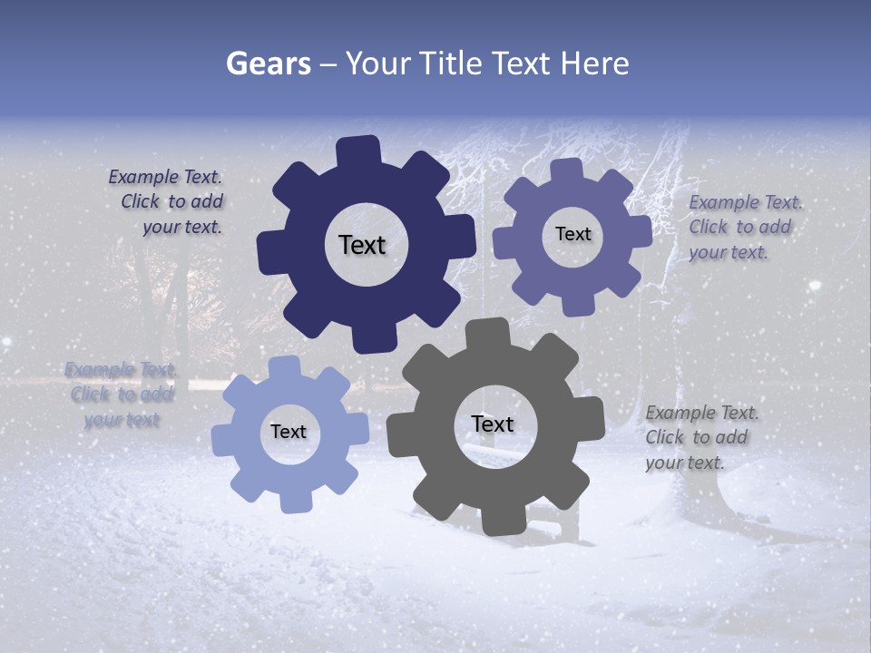 Landscape Snowing Nature PowerPoint Template