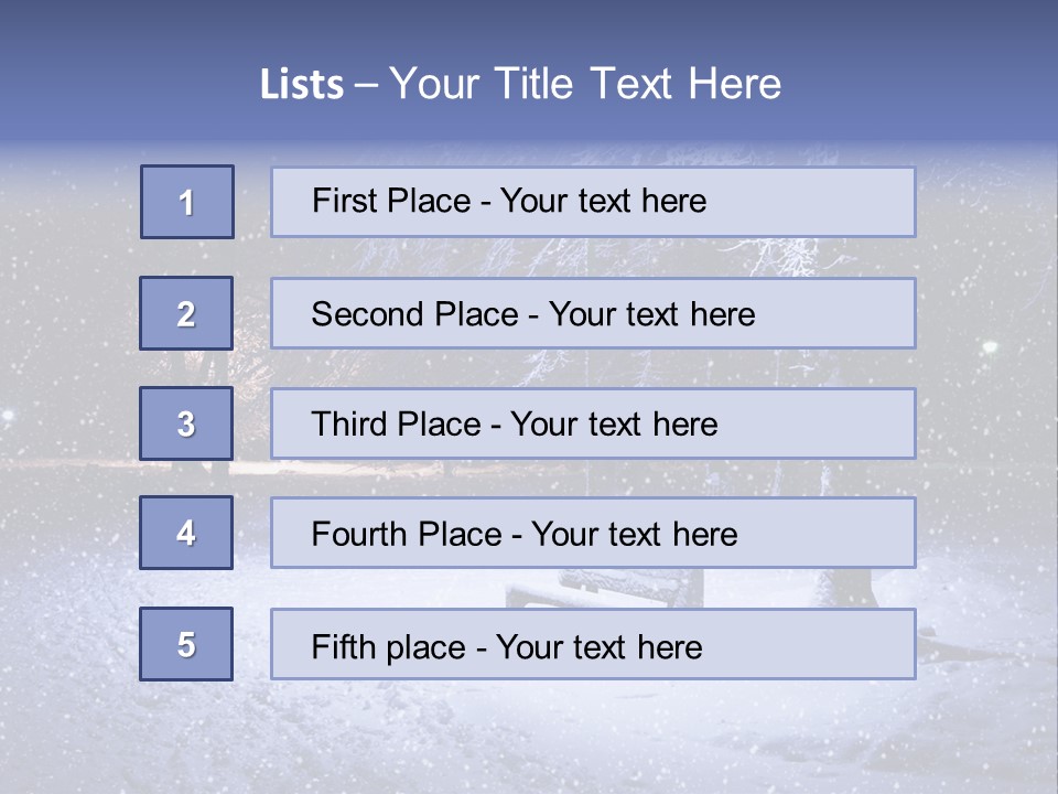 Landscape Snowing Nature PowerPoint Template