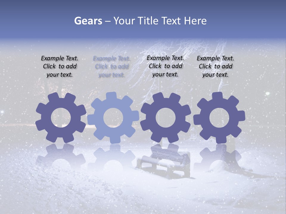 Landscape Snowing Nature PowerPoint Template