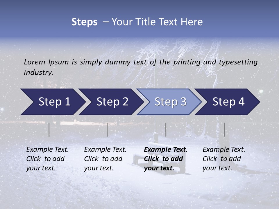 Landscape Snowing Nature PowerPoint Template