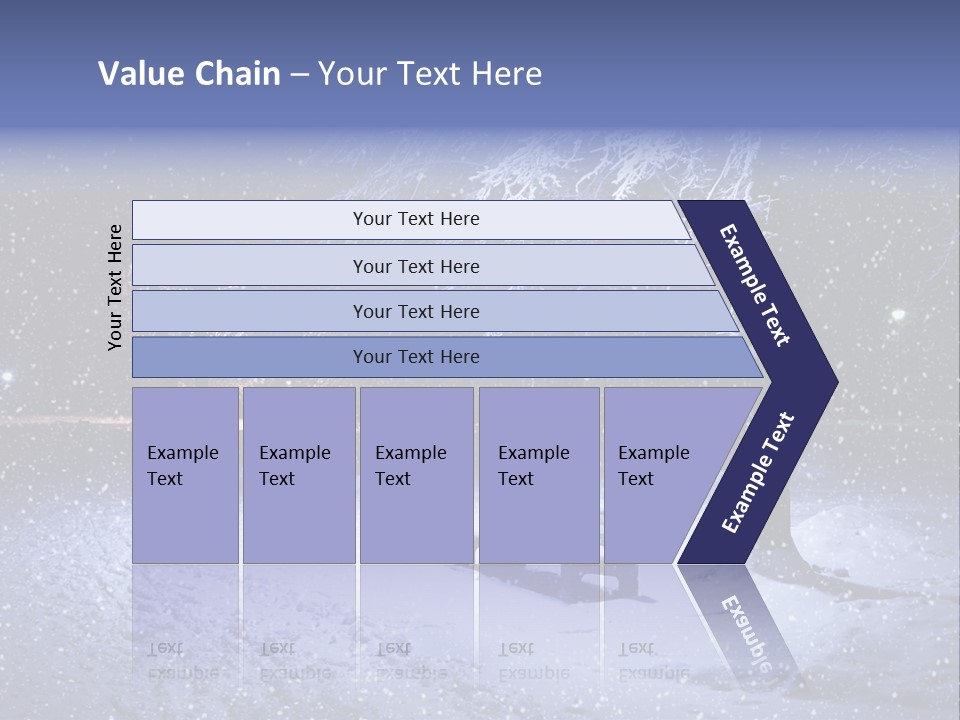 Landscape Snowing Nature PowerPoint Template