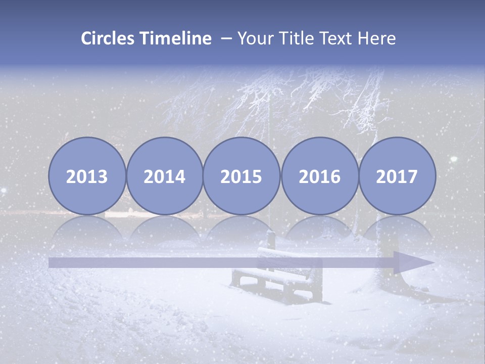 Landscape Snowing Nature PowerPoint Template