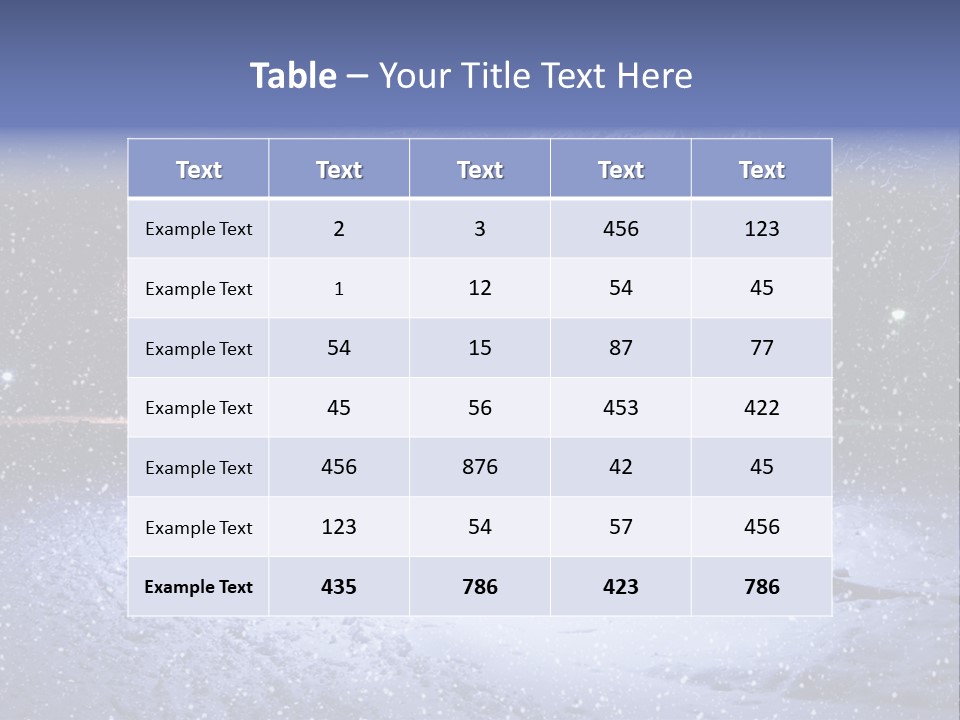 Landscape Snowing Nature PowerPoint Template
