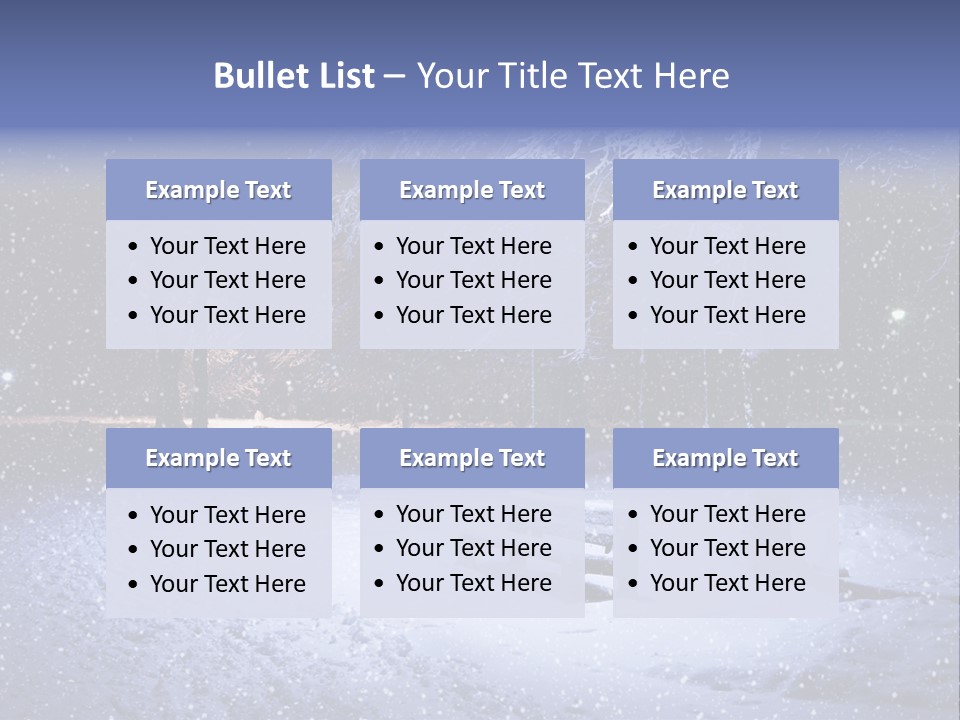 Landscape Snowing Nature PowerPoint Template