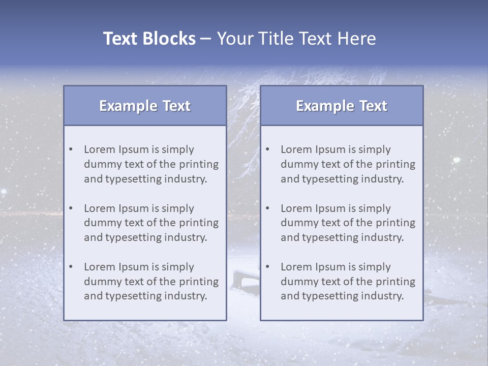 Landscape Snowing Nature PowerPoint Template