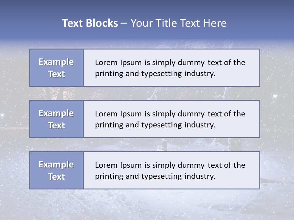 Landscape Snowing Nature PowerPoint Template