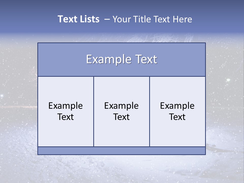 Landscape Snowing Nature PowerPoint Template