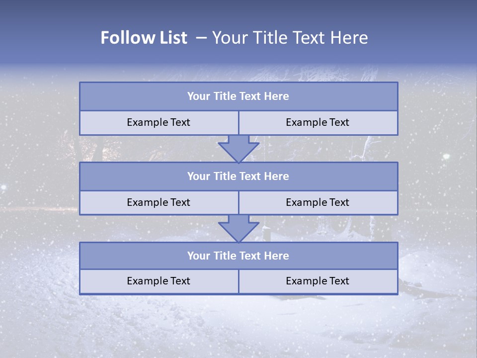 Landscape Snowing Nature PowerPoint Template