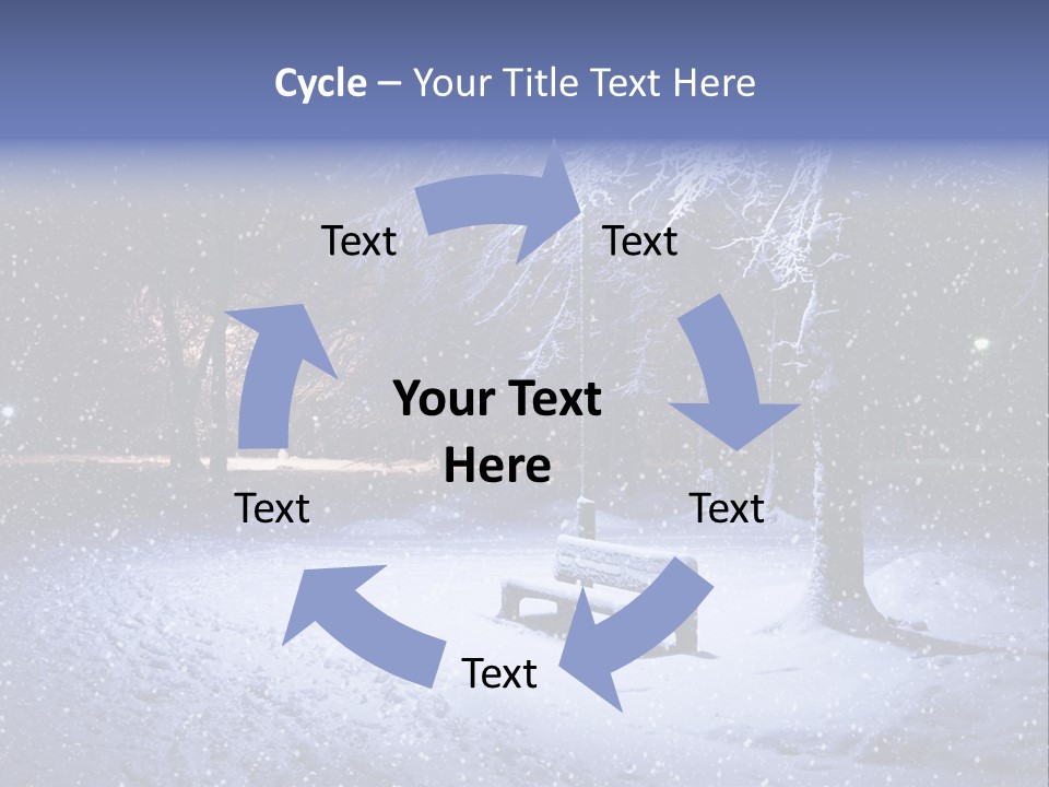 Landscape Snowing Nature PowerPoint Template